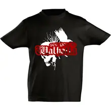 Kinder T-Shirt - See you in Walhalla, Totenkopf Vorderseite