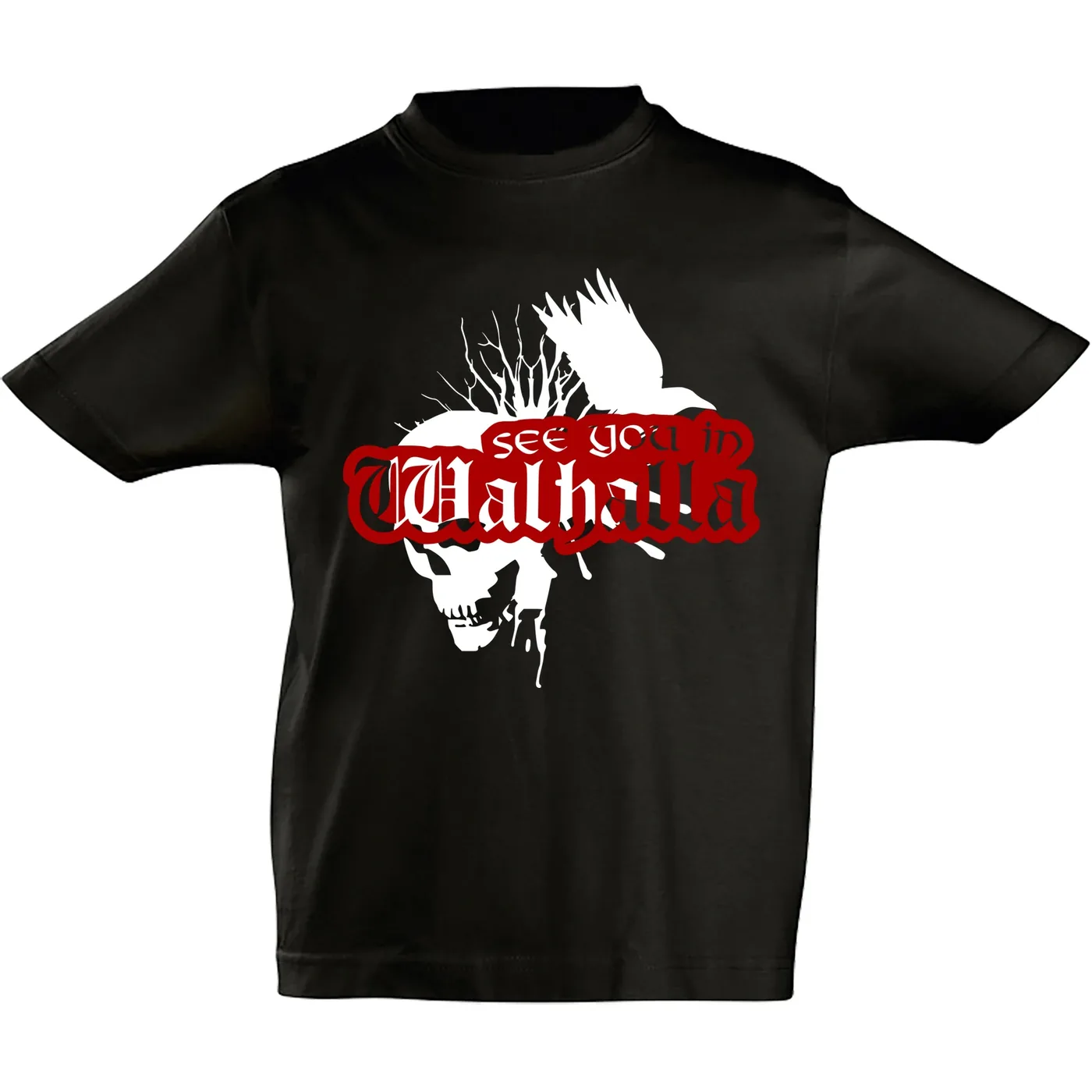 Kinder T-Shirt - See you in Walhalla, Totenkopf