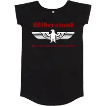 Damen T-Shirt Kleid - Widerstand, wer nicht kämpft hat verloren Vorderseite