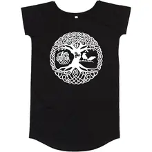 Damen T-Shirt Kleid - Lebensbaum Vorderseite