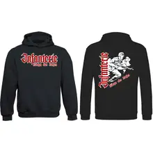 Kinder Kapuzenpullover - Infanterie, Königin aller Waffen Vorder- und Rückseite