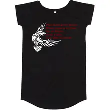 Damen T-Shirt Kleid - Odins Raben werden kommen Vorderseite