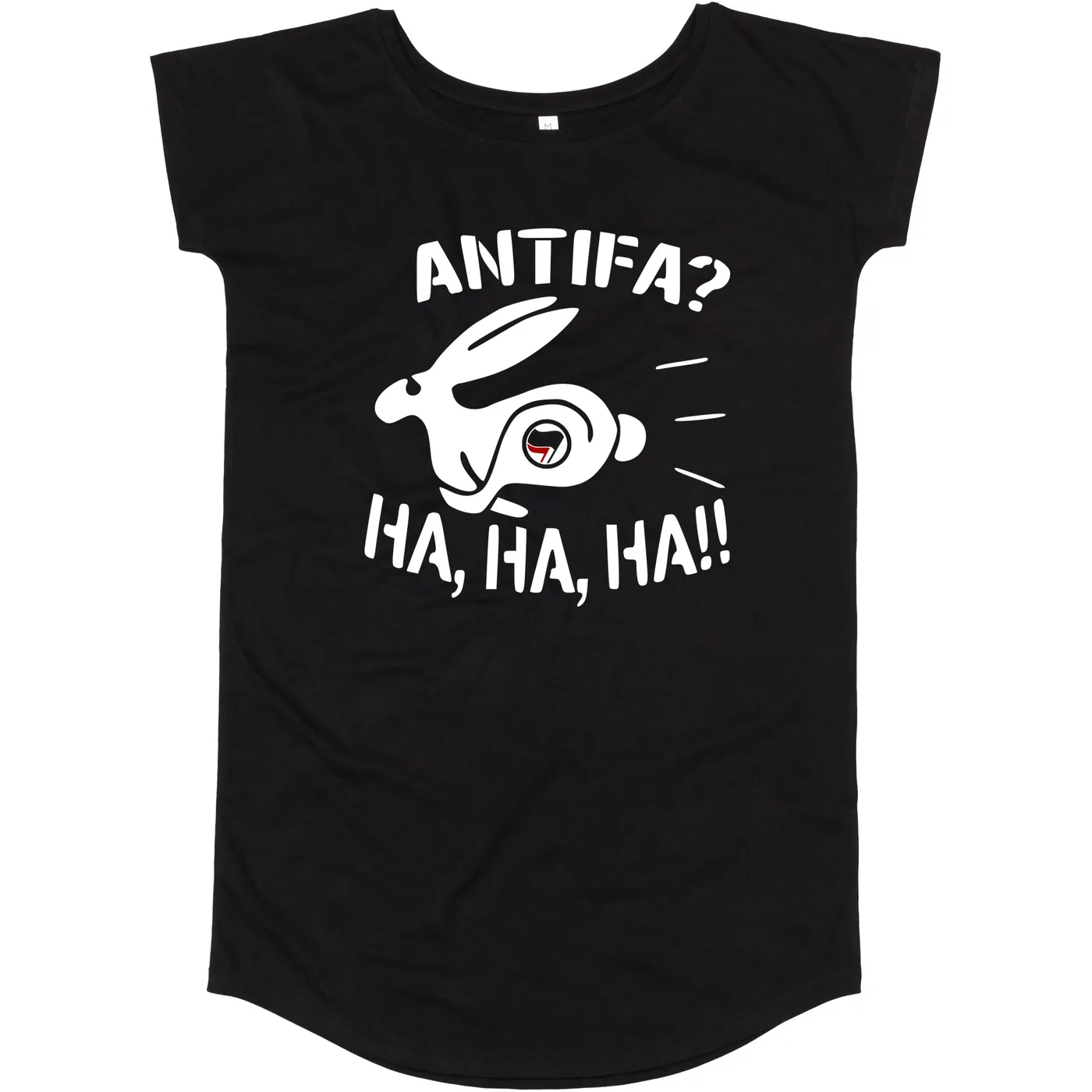 Damen T-Shirt Kleid - Antifa, ha ha ha