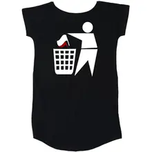 Damen T-Shirt Kleid - Keinen Bock auf Zecken Rückseite