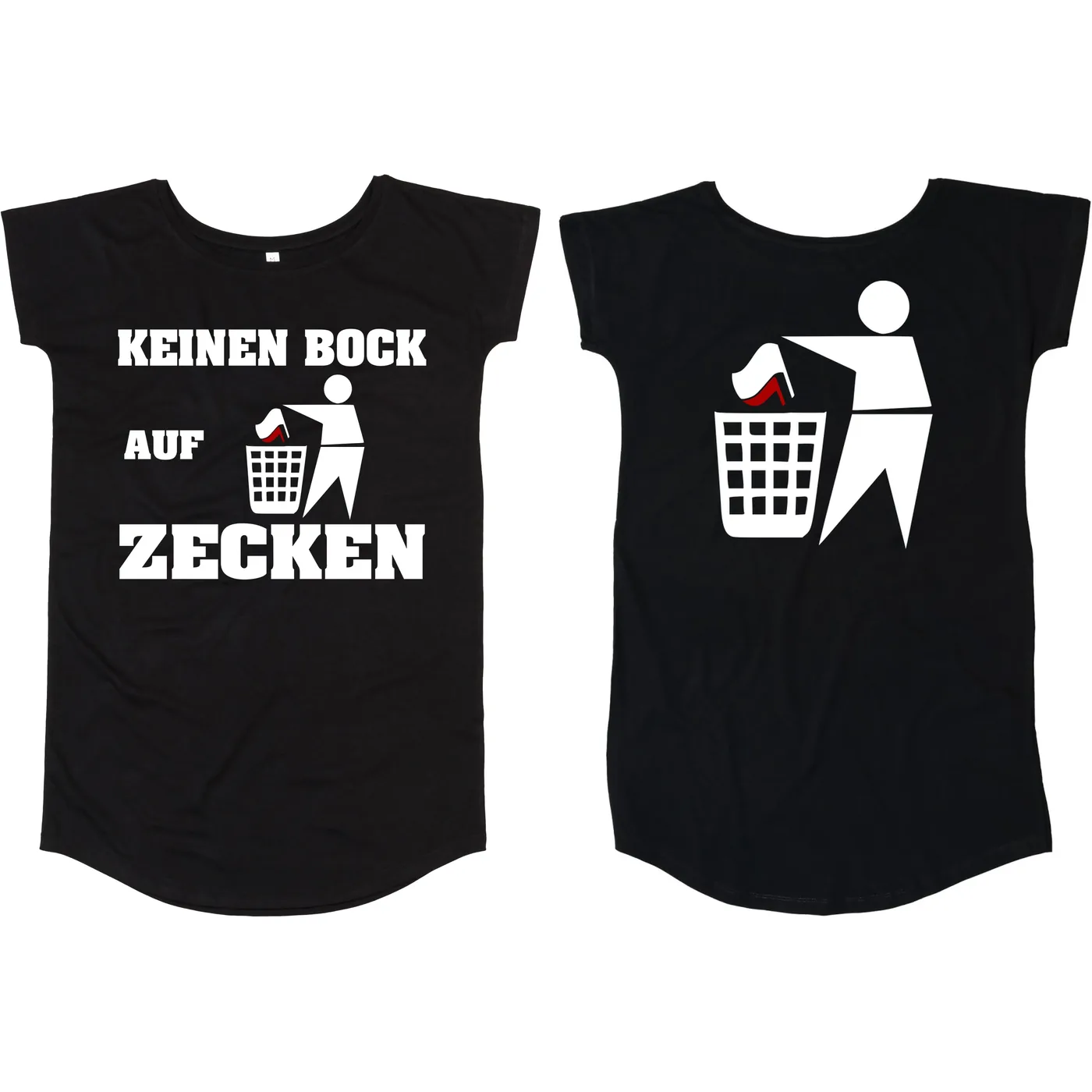 Damen T-Shirt Kleid - Keinen Bock auf Zecken