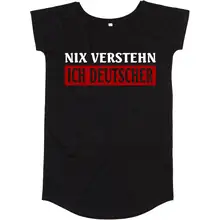 Damen T-Shirt Kleid - Nix verstehen, ich deutscher - gewählte Variante