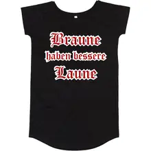 Damen T-Shirt Kleid - Braune haben bessere laune Vorderseite