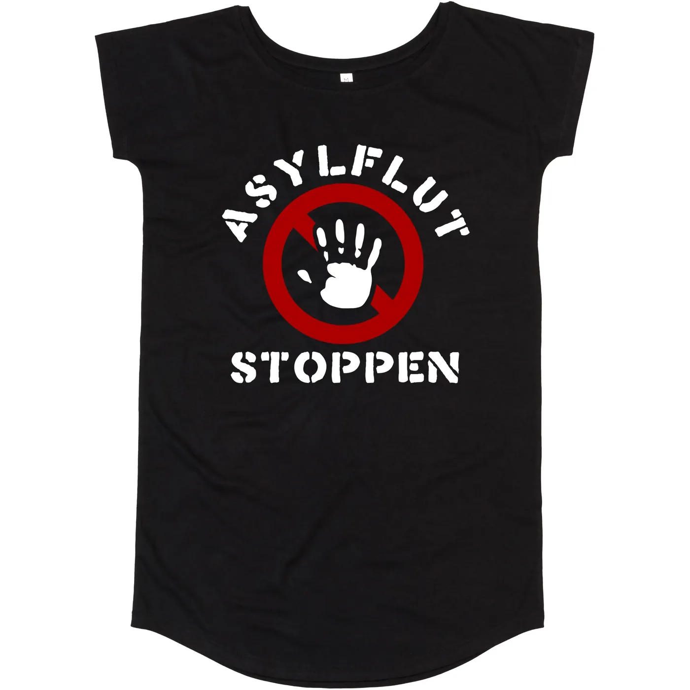 Damen T-Shirt Kleid - Asylflut stoppen
