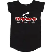 Damen T-Shirt Kleid - Wehrmacht, ehre stolz treue Vorderseite