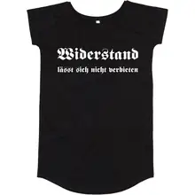 Damen T-Shirt Kleid - Widerstand lässt sich nicht verbieten Vorderseite