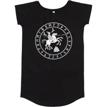 Damen T-Shirt Kleid - Odin und Sleipnir - gewählte Variante