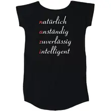 Damen T-Shirt Kleid - Nazi, natürlich anständig Rückseite