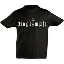 Kinder T-Shirt - Ungeimpft, Einfarbig Vorderseite