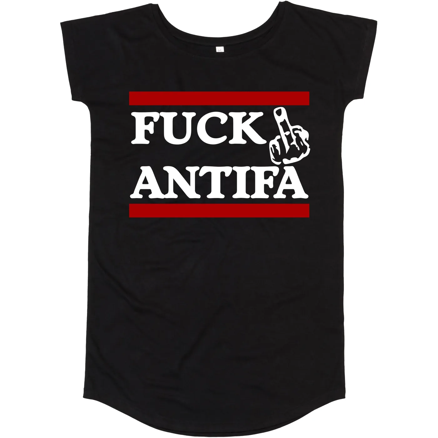 Damen T-Shirt Kleid - Fuck Antifa