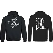Kinder Kapuzenpullover - Life is Pain Vorder- und Rückseite