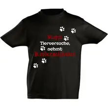 Kinder T-Shirt - Stoppt Tierversuche, nehmt Kinderschänder Vorderseite