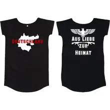 Damen T-Shirt Kleid - Aus liebe zur Heimat Vorder- und Rückseite