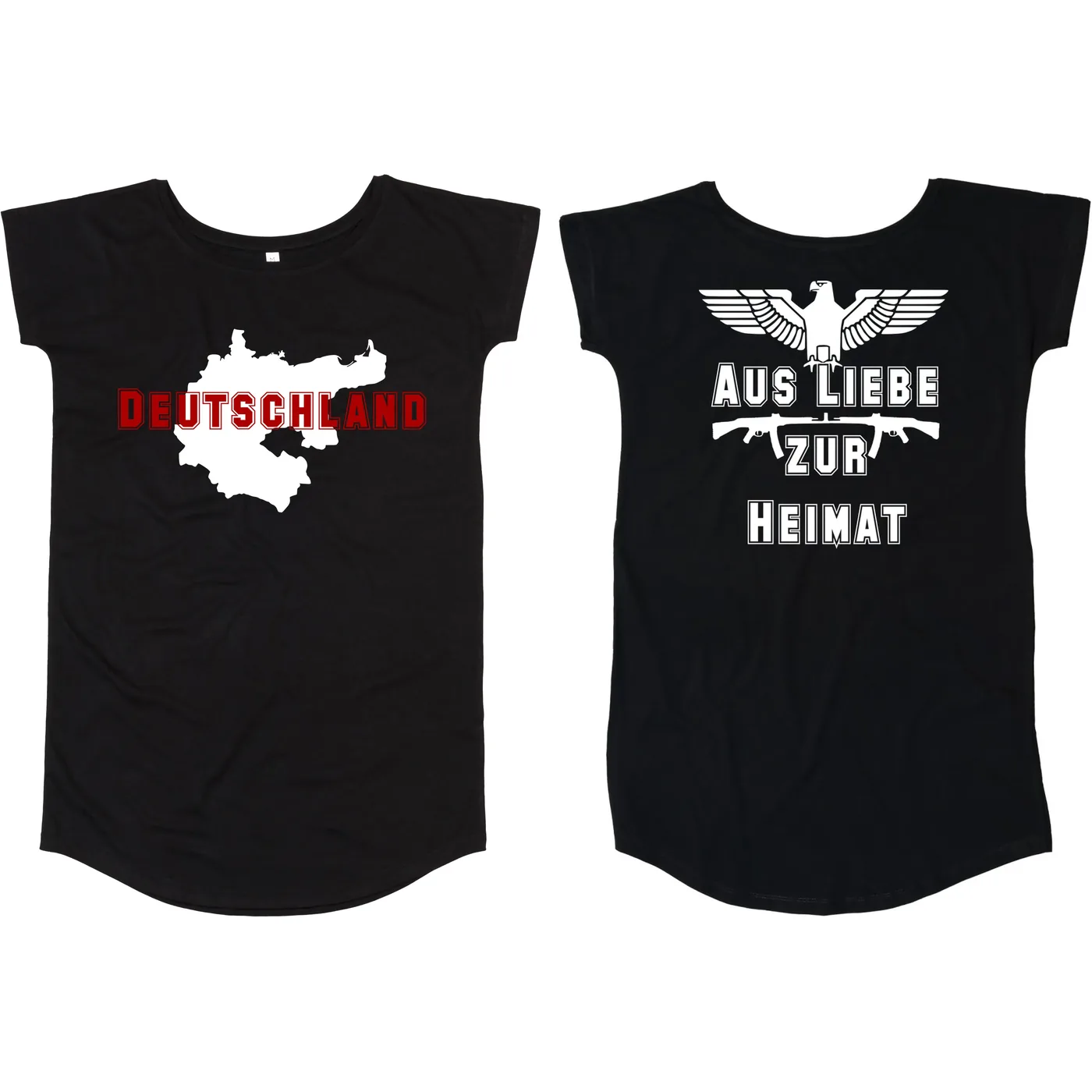 Damen T-Shirt Kleid - Aus liebe zur Heimat