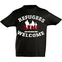 Kinder T-Shirt - Refugees not welcome Vorderseite