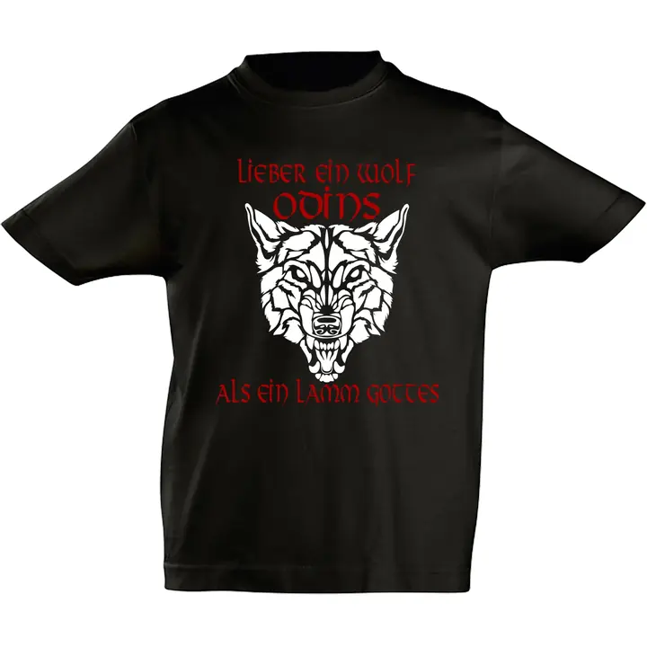 Kinder T-Shirt - Lieber ein Wolf Odins als ein Lamm Gottes