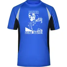 Herren Sportshirt - Panzer, deine Waffe! Vorderseite