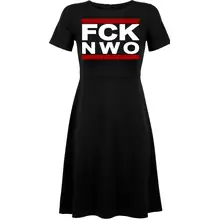 Damen kurzarm Kleid - FCK NWO Vorderseite