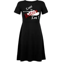 Damen kurzarm Kleid - Lasst die Katzen los Vorderseite