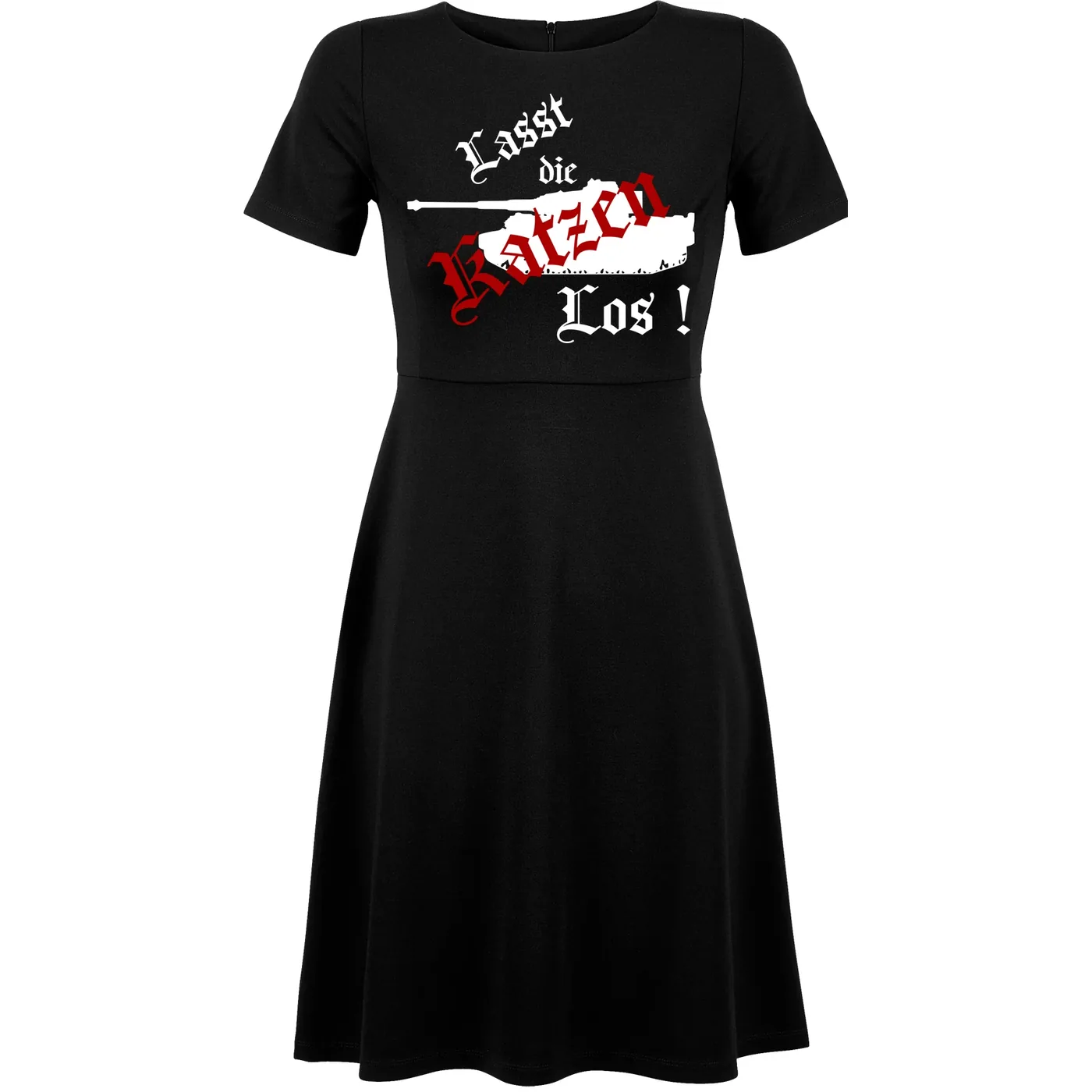 Damen kurzarm Kleid - Lasst die Katzen los