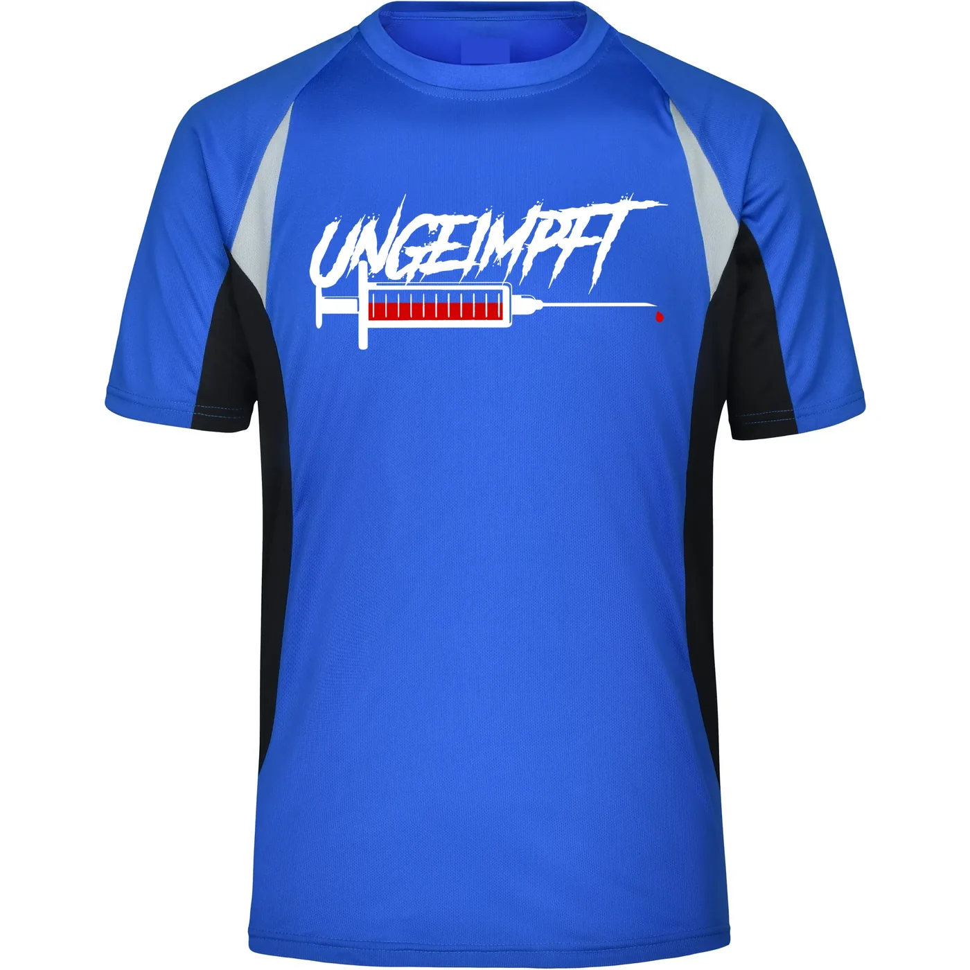 Herren Sportshirt - Ungeimpft, Spritze
