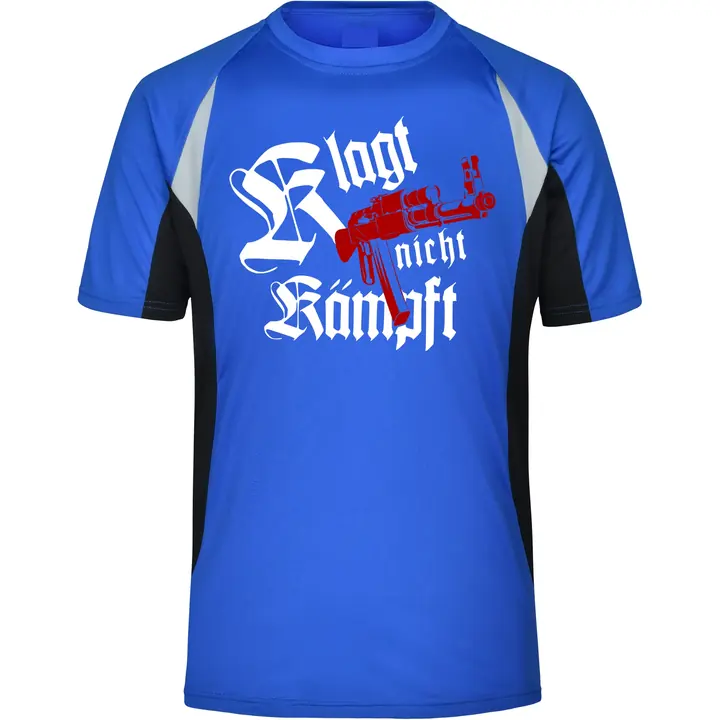 Herren Sportshirt - Klagt nicht kämpft, Ak47