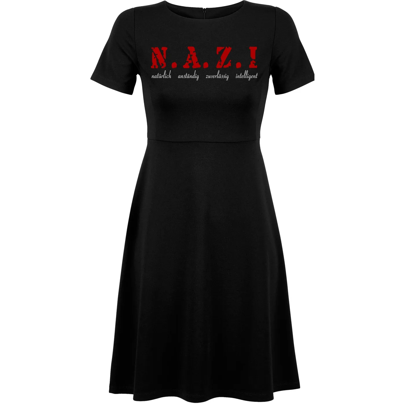 Damen kurzarm Kleid - Nazi, natürlich anständig