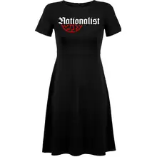 Damen kurzarm Kleid - Nationalist für Heimat, Volk und Vaterland - gewählte Variante
