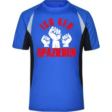 Herren Sportshirt - Ich geh Spazieren Vorderseite