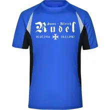 Herren Sportshirt - Hans Ulrich Rudel, Kreuz Vorderseite