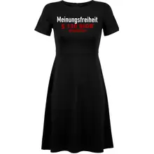 Damen kurzarm Kleid - Meinungsfreiheit Vorderseite