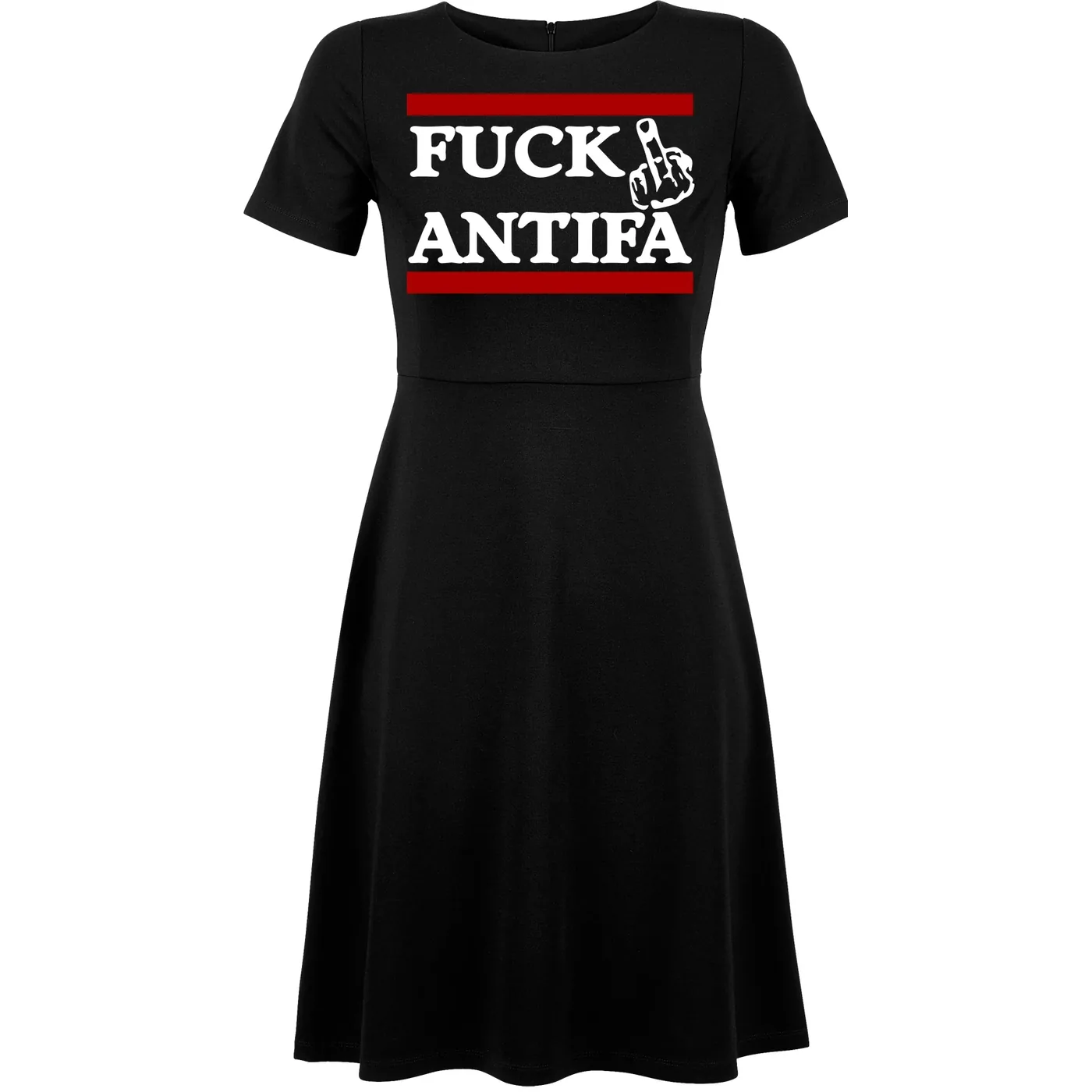 Damen kurzarm Kleid - Fuck Antifa