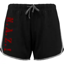 Damen kurze Sporthose - NAZI, Rot Vorderseite