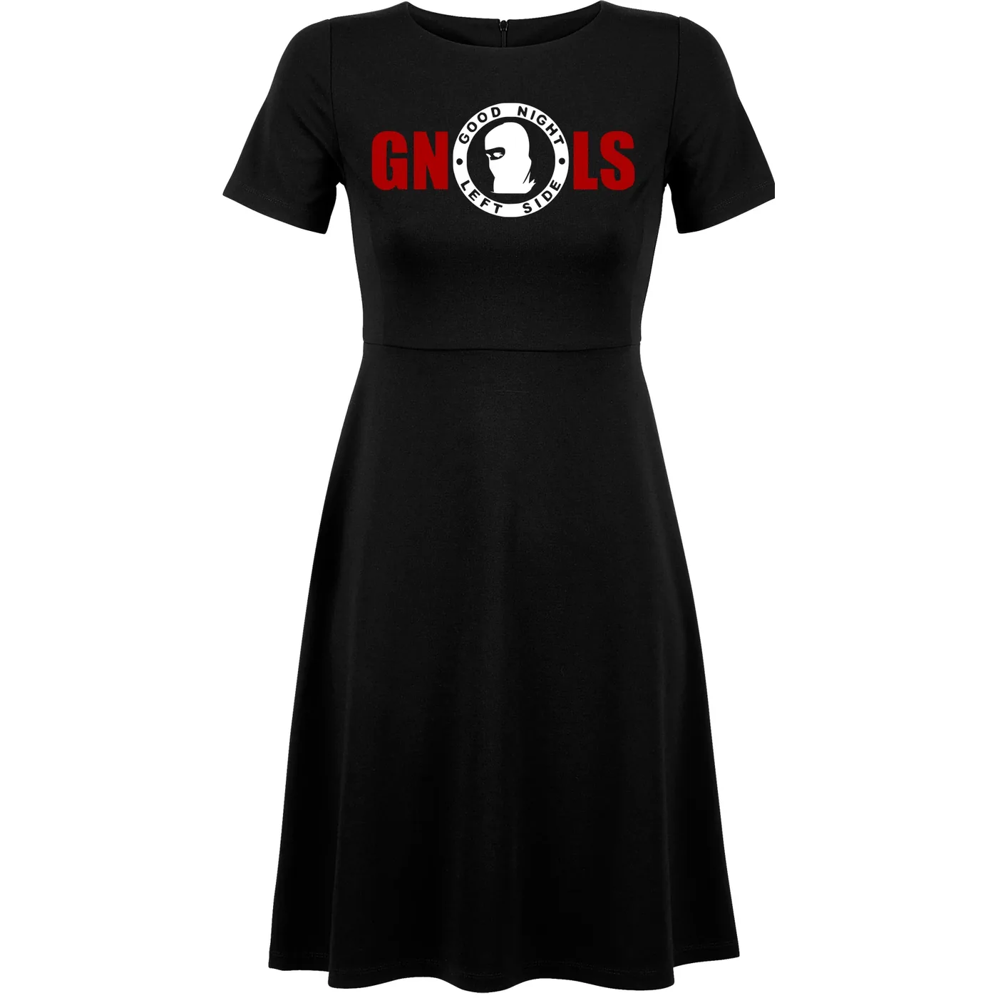 Damen kurzarm Kleid - Good night left side