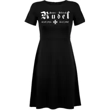 Damen kurzarm Kleid - Hans Ulrich Rudel, Kreuz Vorderseite