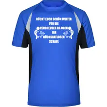 Herren Sportshirt - Bückt euch schön weiter Vorderseite