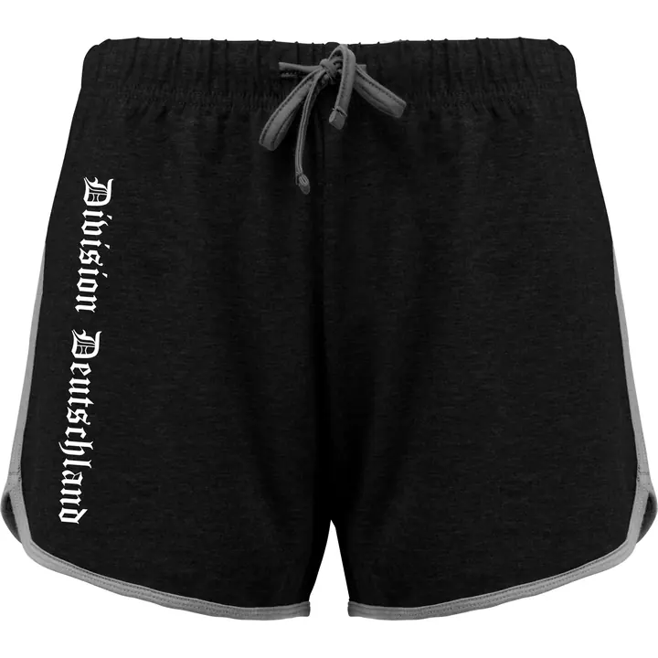 Damen kurze Sporthose - Division Deutschland, Schrift