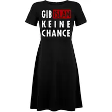 Damen kurzarm Kleid - Gib Islam keine Chance Vorderseite
