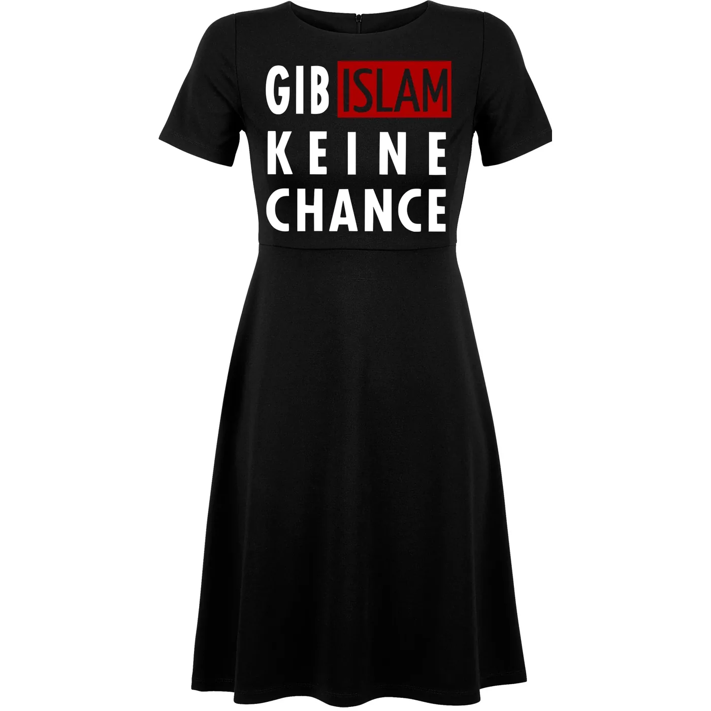 Damen kurzarm Kleid - Gib Islam keine Chance