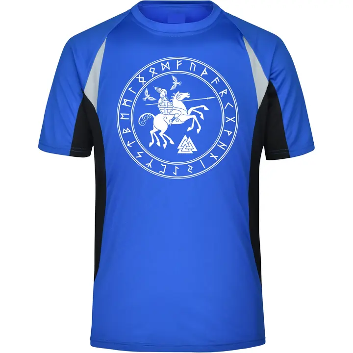 Herren Sportshirt - Odin und Sleipnir