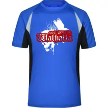 Herren Sportshirt - See you in Walhalla, Totenkopf Vorderseite