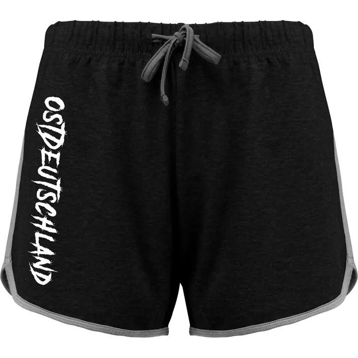 Damen kurze Sporthose - Ostdeutschland, Schrift