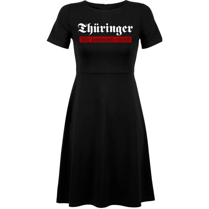 Damen kurzarm Kleid - Thüringer, wir bereuen nicht