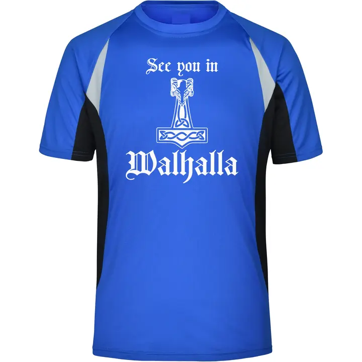 Herren Sportshirt - See you in Walhalla Thorhammer
