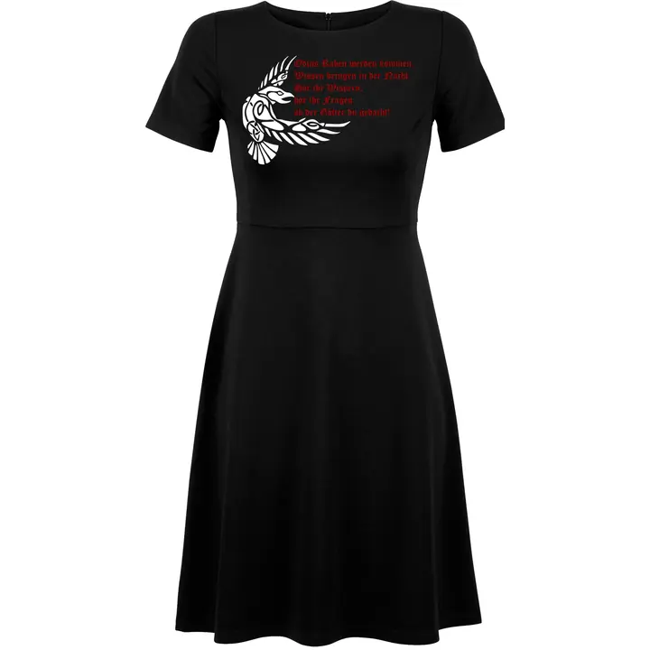 Damen kurzarm Kleid - Odins Raben werden kommen