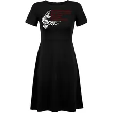 Damen kurzarm Kleid - Odins Raben werden kommen Vorderseite